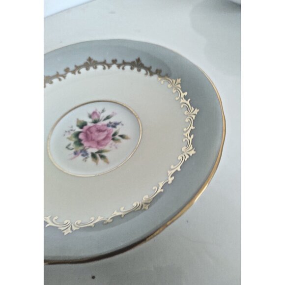 Vintage Aynsley Lancaster Pattern Grey Teacup and Saucer #7610 - Picture 8 of 16